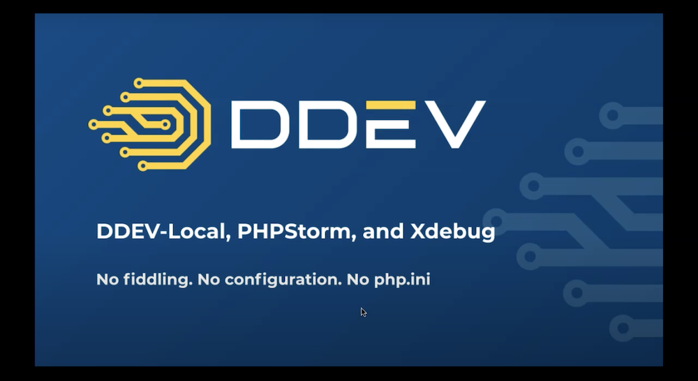 Still from video title matching this post, with the subtitle “No fiddling. No configuration. No php.ini”
